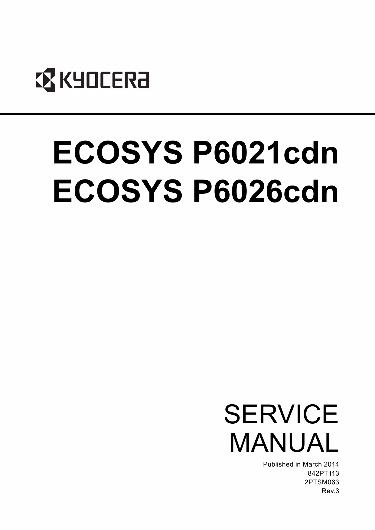 KYOCERA ColorLaserPrinter ECOSYS-P6021cdn P6026cdn Service Manual-1